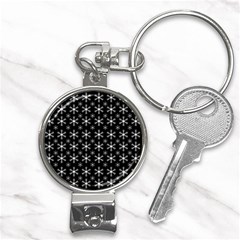 Snowflakes Background Pattern Nail Clippers Key Chain