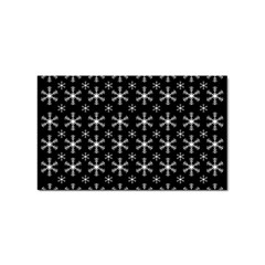 Snowflakes Background Pattern Sticker (Rectangular)