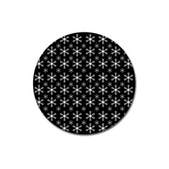 Snowflakes Background Pattern Magnet 3  (Round)