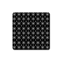 Snowflakes Background Pattern Square Magnet