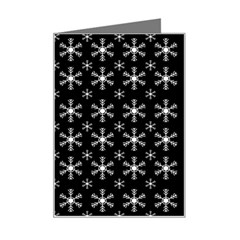 Snowflakes Background Pattern Mini Greeting Card