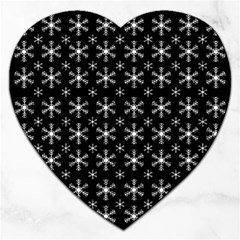 Snowflakes Background Pattern Jigsaw Puzzle (Heart)