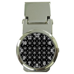 Snowflakes Background Pattern Money Clip Watches