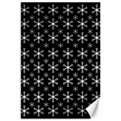 Snowflakes Background Pattern Canvas 12  X 18  by pakminggu