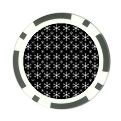 Snowflakes Background Pattern Poker Chip Card Guard