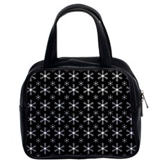 Snowflakes Background Pattern Classic Handbag (Two Sides)