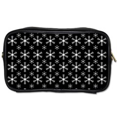 Snowflakes Background Pattern Toiletries Bag (One Side)