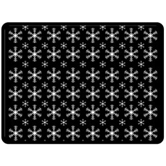 Snowflakes Background Pattern Fleece Blanket (Large)