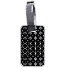 Snowflakes Background Pattern Luggage Tag (two sides)