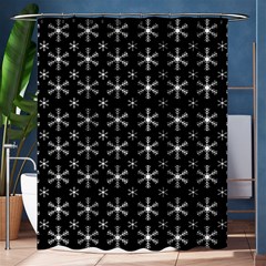 Snowflakes Background Pattern Shower Curtain 60  x 72  (Medium) 