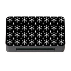 Snowflakes Background Pattern Memory Card Reader with CF