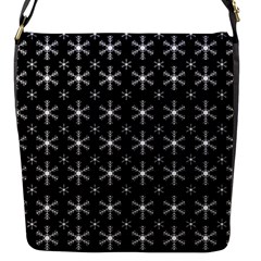 Snowflakes Background Pattern Flap Closure Messenger Bag (S)