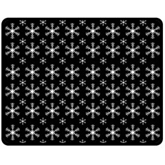 Snowflakes Background Pattern Two Sides Fleece Blanket (Medium)