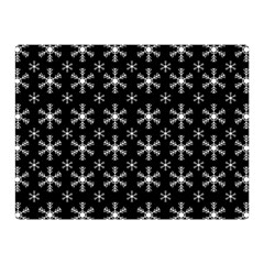 Snowflakes Background Pattern Two Sides Premium Plush Fleece Blanket (Mini)