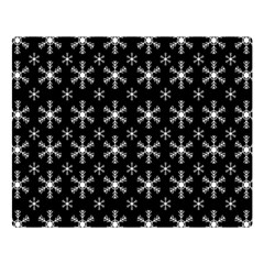 Snowflakes Background Pattern Two Sides Premium Plush Fleece Blanket (Large)