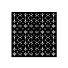 Snowflakes Background Pattern Satin Bandana Scarf 22  x 22 