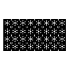 Snowflakes Background Pattern Satin Shawl 45  x 80 