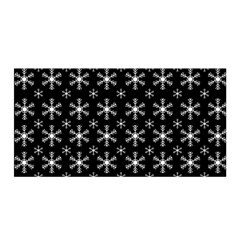 Snowflakes Background Pattern Satin Wrap 35  x 70 