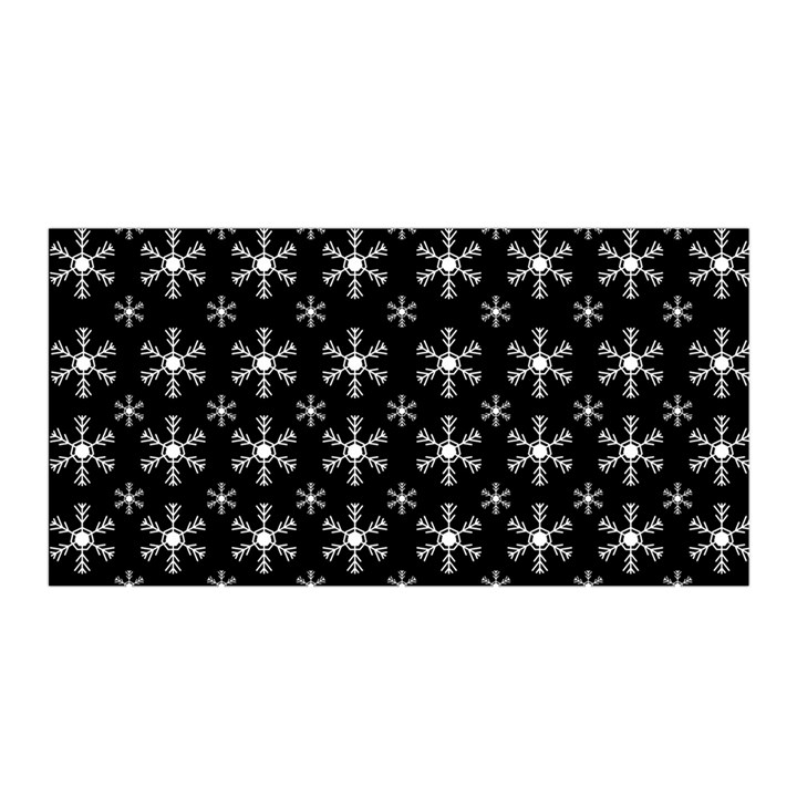 Snowflakes Background Pattern Satin Wrap 35  x 70 