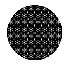 Snowflakes Background Pattern Mini Round Pill Box (Pack of 5)