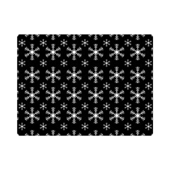 Snowflakes Background Pattern Premium Plush Fleece Blanket (Mini)