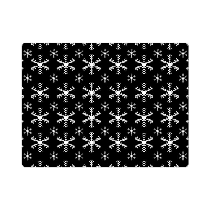 Snowflakes Background Pattern Premium Plush Fleece Blanket (Mini)