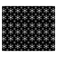 Snowflakes Background Pattern Premium Plush Fleece Blanket (Small)