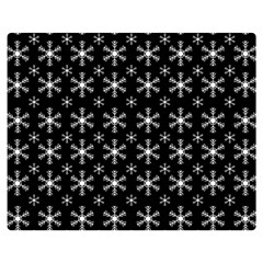 Snowflakes Background Pattern Premium Plush Fleece Blanket (Medium)