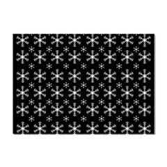 Snowflakes Background Pattern Crystal Sticker (A4)