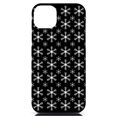 Snowflakes Background Pattern iPhone 14 Plus Black UV Print Case