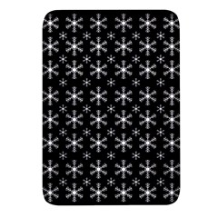 Snowflakes Background Pattern Rectangular Glass Fridge Magnet (4 pack)