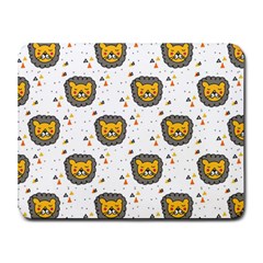 Lion Heads Pattern Design Doodle Small Mousepad by pakminggu