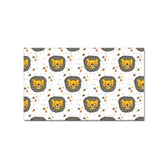 Lion Heads Pattern Design Doodle Sticker (rectangular) by pakminggu