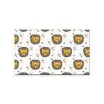 Lion Heads Pattern Design Doodle Sticker Rectangular (100 pack) Front