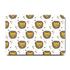 Lion Heads Pattern Design Doodle Small Doormat by pakminggu