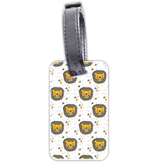 Lion Heads Pattern Design Doodle Luggage Tag (two Sides) by pakminggu