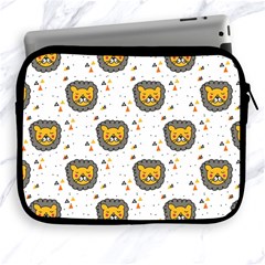 Lion Heads Pattern Design Doodle Apple Ipad 2/3/4 Zipper Cases by pakminggu