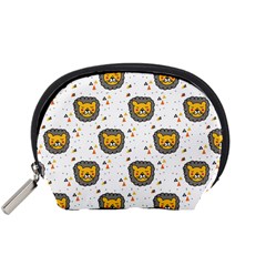 Lion Heads Pattern Design Doodle Accessory Pouch (small) by pakminggu