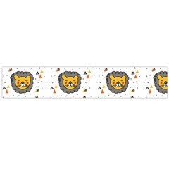 Lion Heads Pattern Design Doodle Large Premium Plush Fleece Scarf  by pakminggu