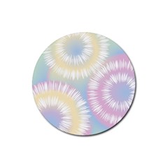 Tie Dye Pattern Colorful Design Rubber Coaster (round)