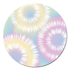 Tie Dye Pattern Colorful Design Magnet 5  (round) by pakminggu