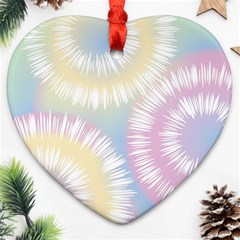 Tie Dye Pattern Colorful Design Heart Ornament (two Sides) by pakminggu