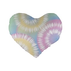 Tie Dye Pattern Colorful Design Standard 16  Premium Flano Heart Shape Cushions by pakminggu