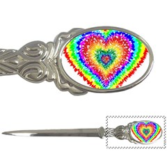 Tie Dye Heart Colorful Prismatic Letter Opener by pakminggu