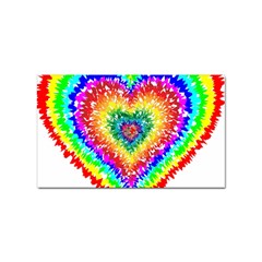 Tie Dye Heart Colorful Prismatic Sticker (rectangular) by pakminggu