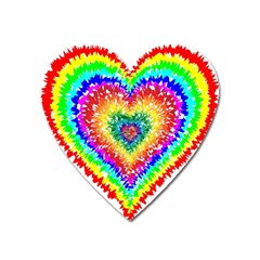 Tie Dye Heart Colorful Prismatic Heart Magnet by pakminggu