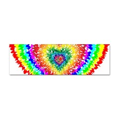 Tie Dye Heart Colorful Prismatic Sticker Bumper (10 Pack) by pakminggu