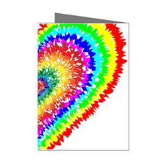 Tie Dye Heart Colorful Prismatic Mini Greeting Cards (pkg Of 8) by pakminggu