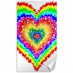 Tie Dye Heart Colorful Prismatic Canvas 40  x 72  39.28 x69.23  Canvas - 1