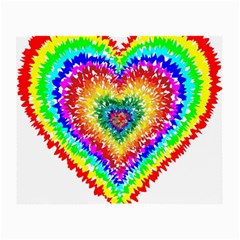 Tie Dye Heart Colorful Prismatic Small Glasses Cloth (2 Sides)